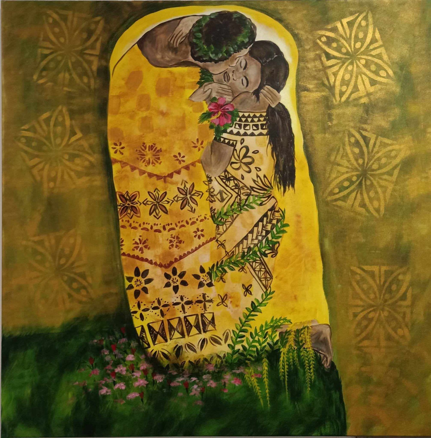 Le Sogi 'the kiss' limited edition prints on canvas