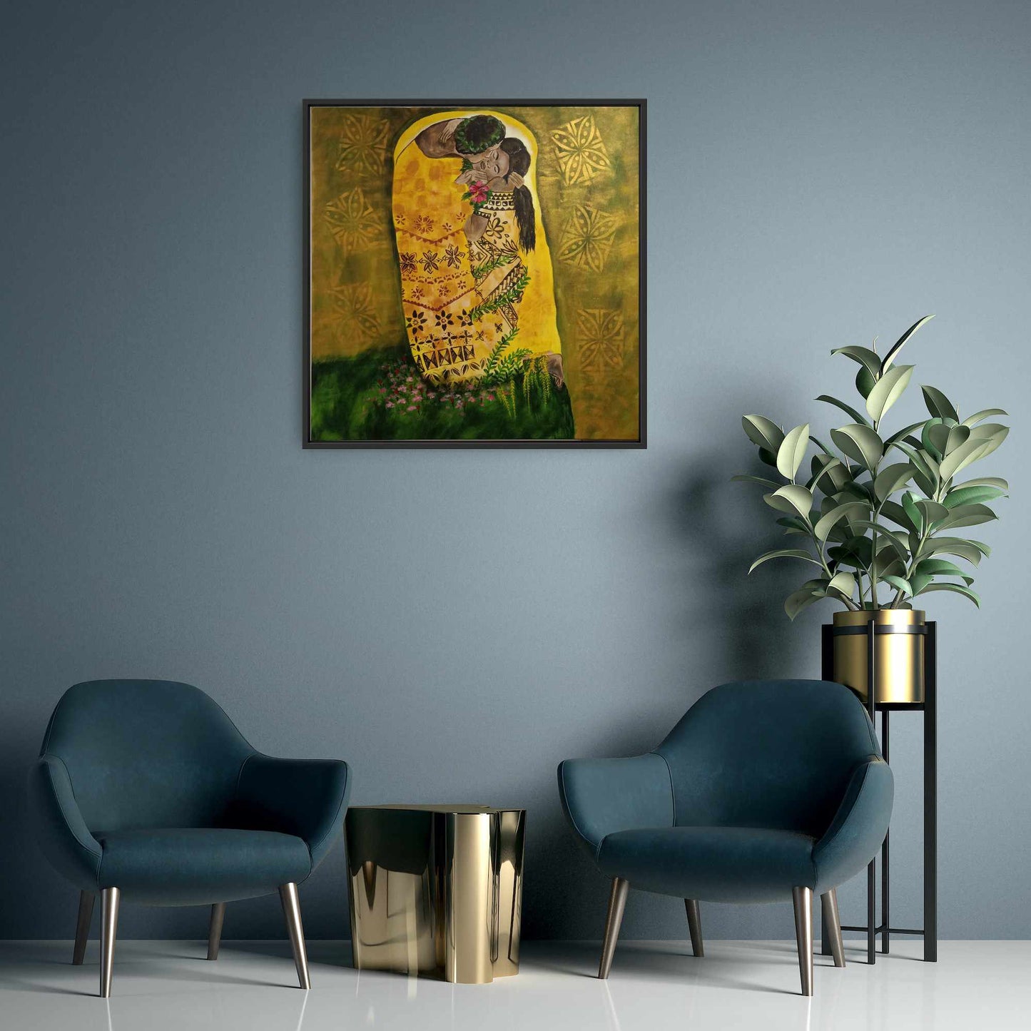 Le Sogi 'the kiss' limited edition prints on canvas