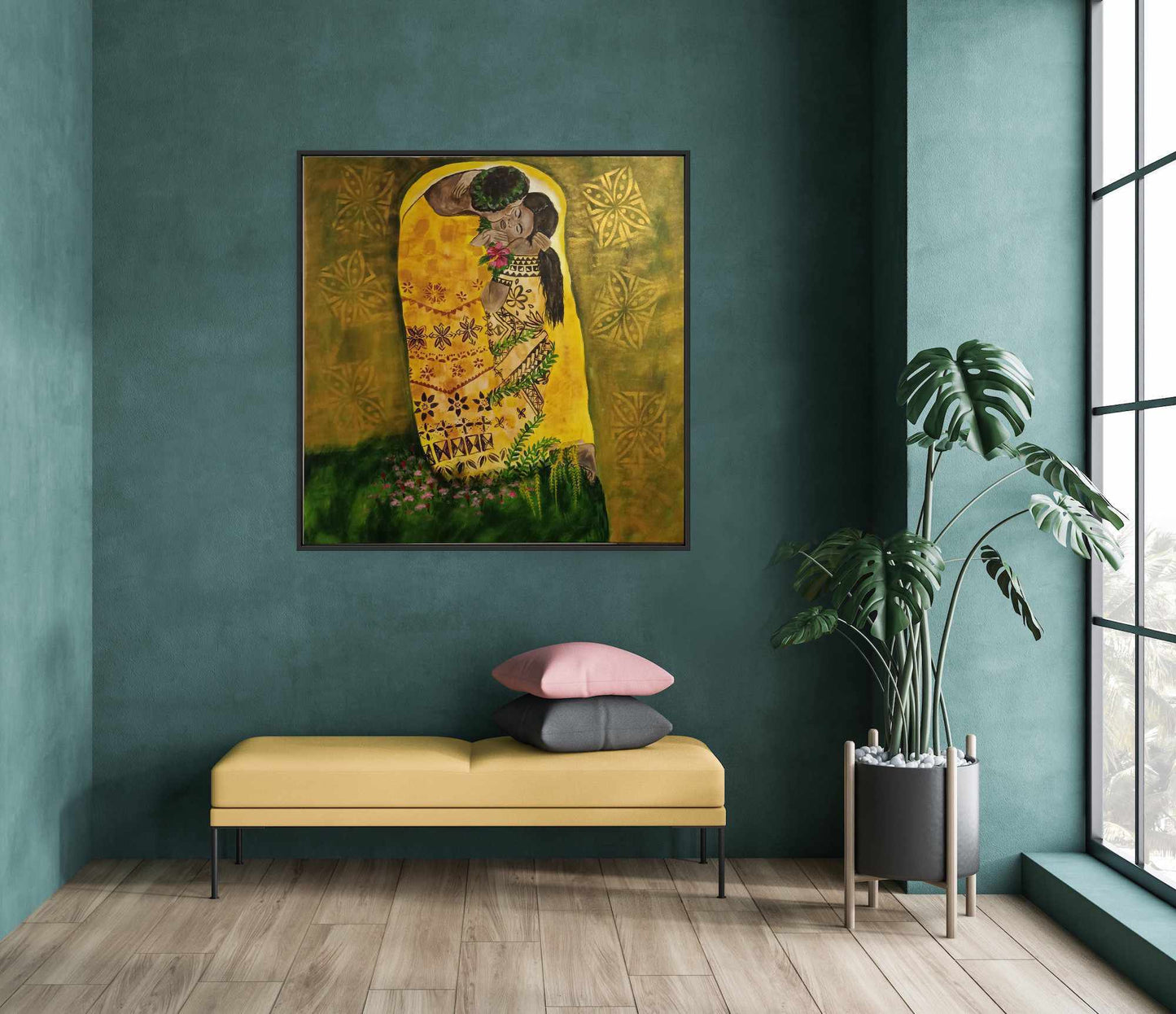 Le Sogi 'the kiss' limited edition prints on canvas