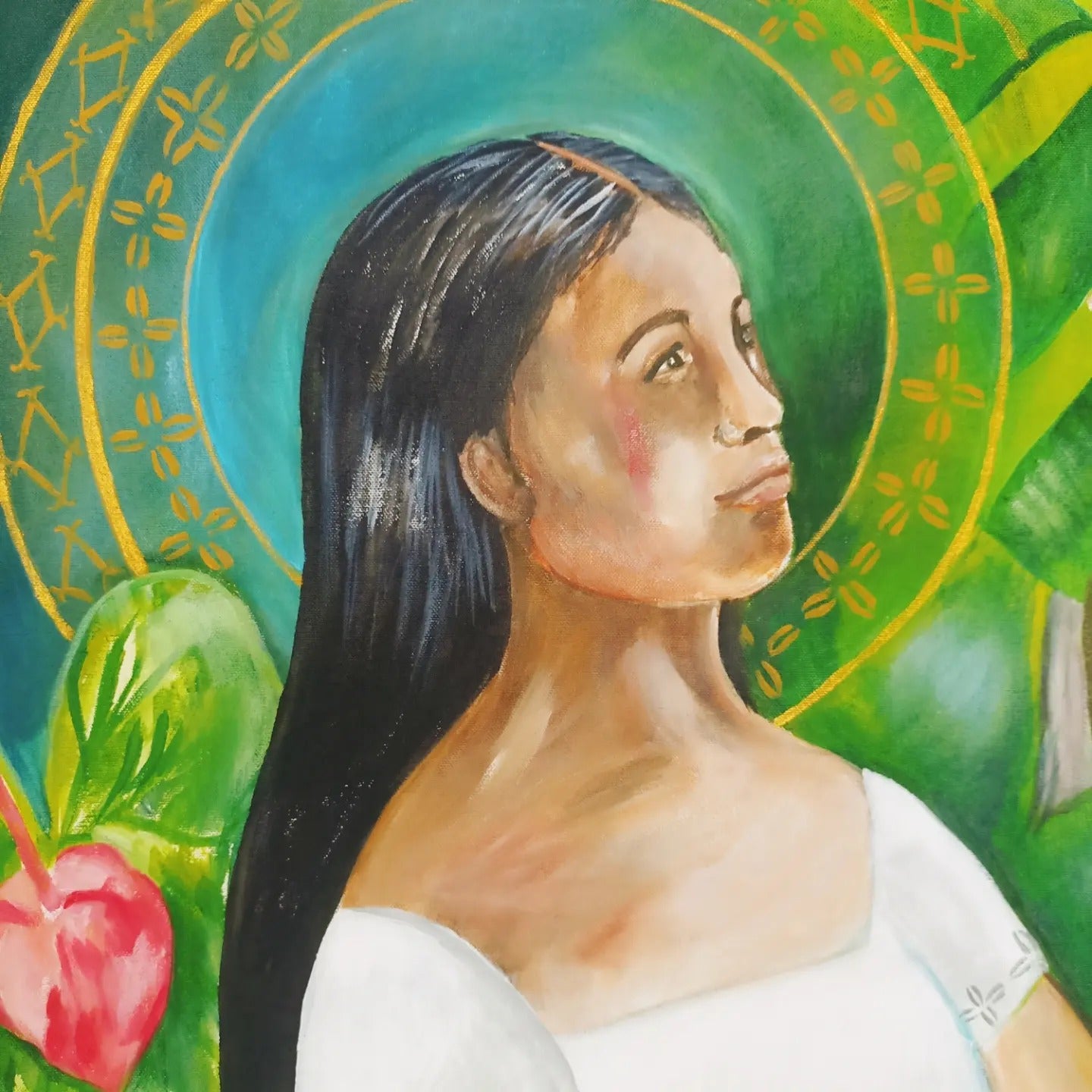 Le 'Le ato o le ola' The basket of life original. New York Art Competitions Honorable mention 'The Madonna Re-imagined' competition 17 August 2023