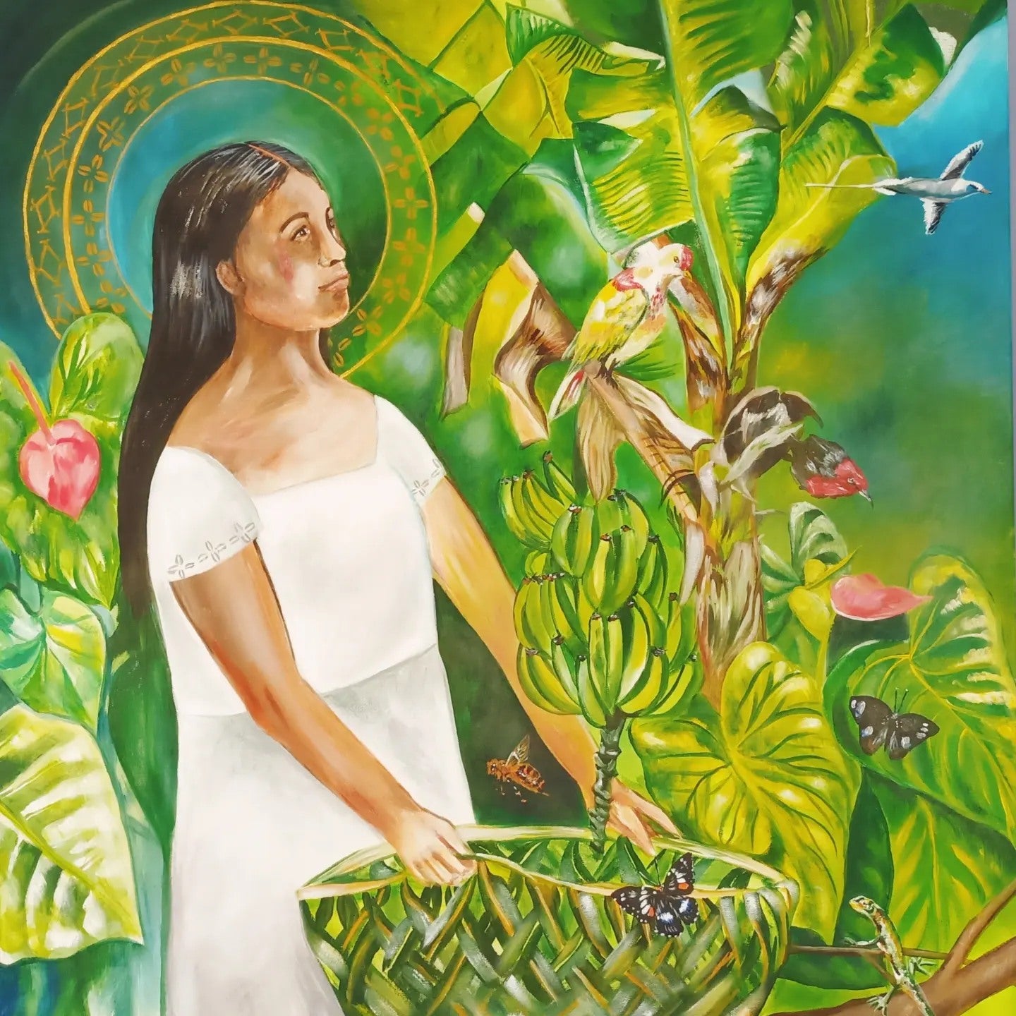 Le 'Le ato o le ola' The basket of life original. New York Art Competitions Honorable mention 'The Madonna Re-imagined' competition 17 August 2023