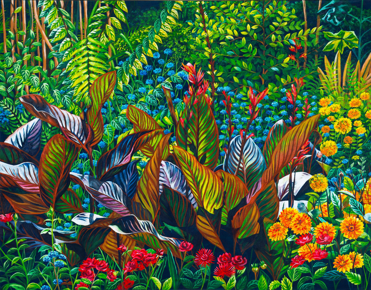Dense Garden (prints on canvas)